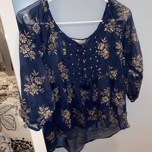 Blue Abercrombie blouse